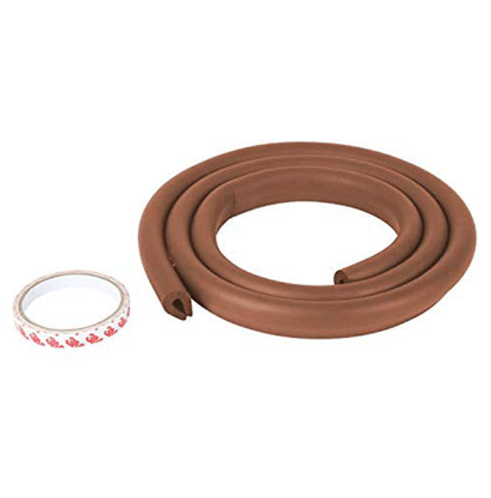 Safe-O-Kid Unique High Density 2mtr Long U-Shaped Guard Strip Brown 1 Edge