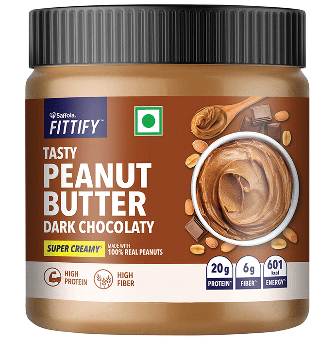 Saffola Fittify Tasty Peanut Butter Dark Chocolate Super Creamy