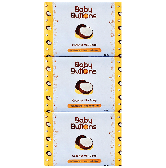 Baby Buttons Coconut Milk Soap (100gm Each)