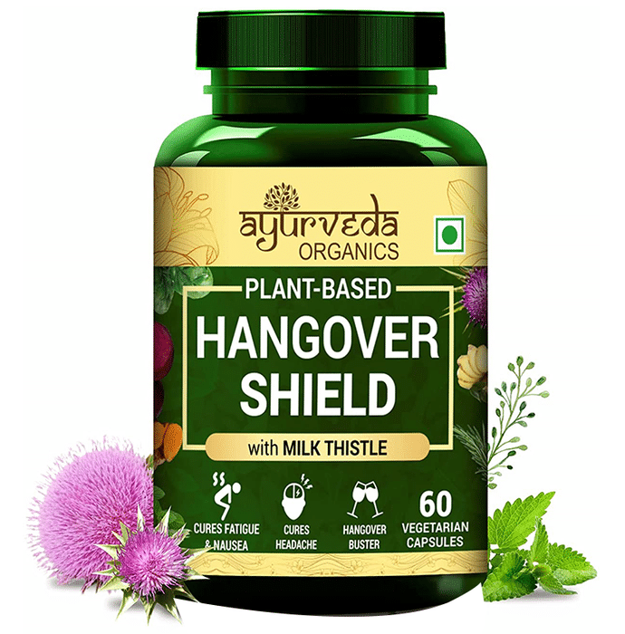 Ayurveda Organics Plant-Based Hangover Shield Vegetarian Capsule