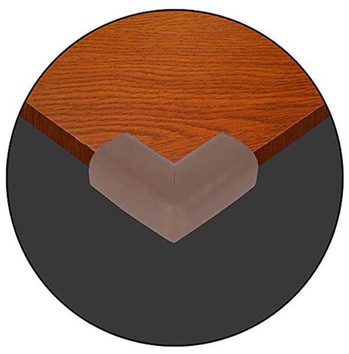 Safe-O-Kid High Quality High Density L-Shaped Extra Thick Nbr Corner Cushions Large Brown