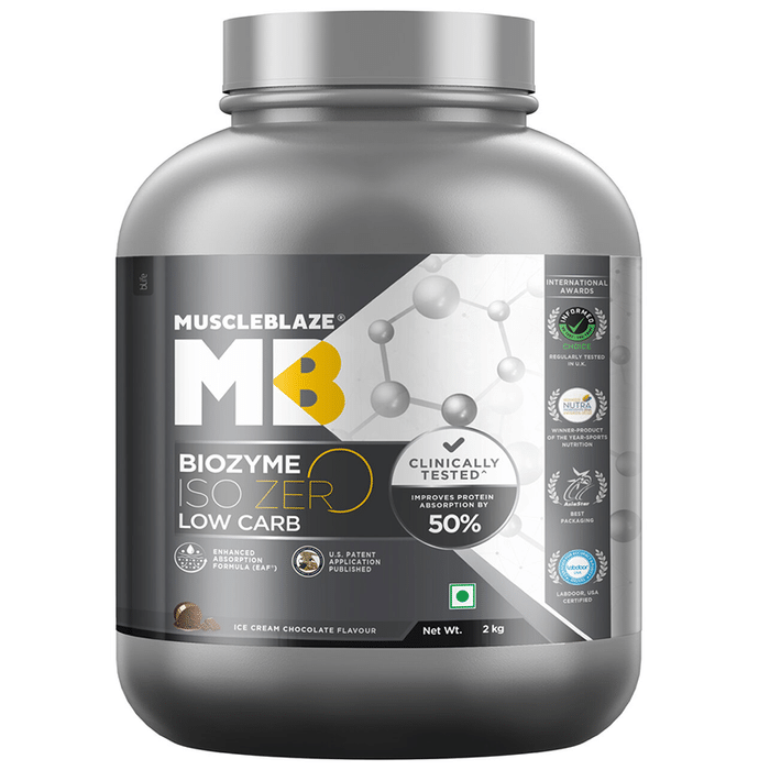 MuscleBlaze Iso Zero Low Carb Powder Ice Cream Chocolate