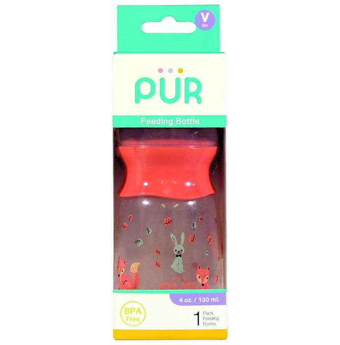 Pur Feeding Bottle 3m+ Pink