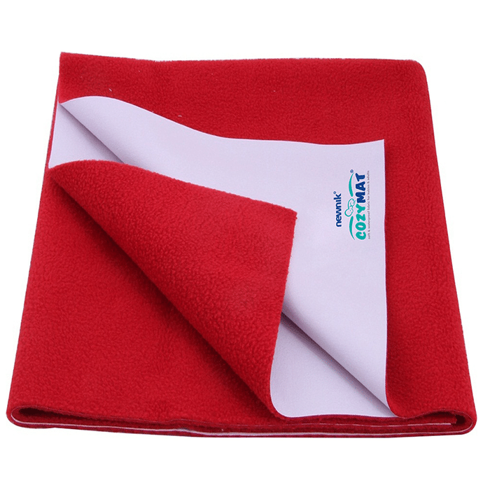 Newnik Cozymat, Dry Sheet (Size: 70cm X 100cm) Medium Cherry Red
