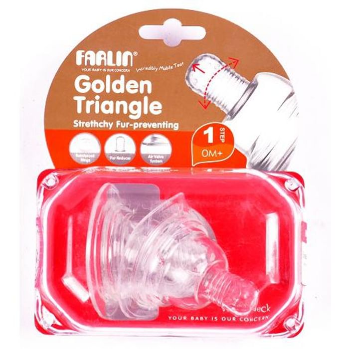 Farlin Stretchy Anti Colic Fur Preventing Nipple for Wide-Neck Small