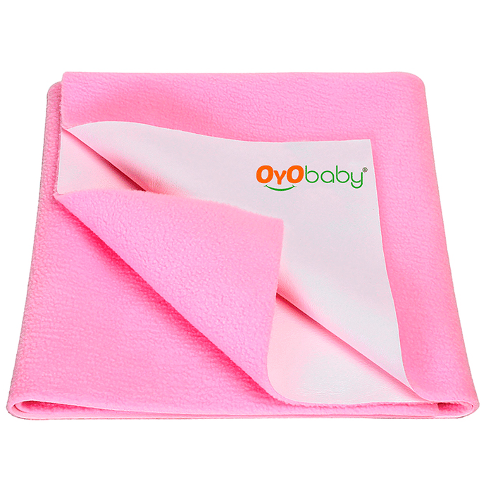 Oyo Baby Waterproof Bed Protector Baby Dry Sheet Medium Pink