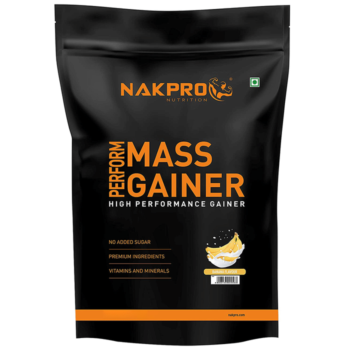 Nakpro Nutrition PERFORM MASS GAINER Powder Banana