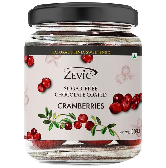 Zevic Chocolate Coated Cranberries Sugar Free