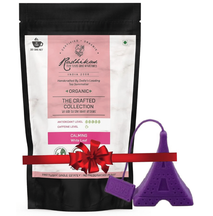 Radhikas Fine Teas Organic The Crafted Collection Tea Leaves Calming White Leaf