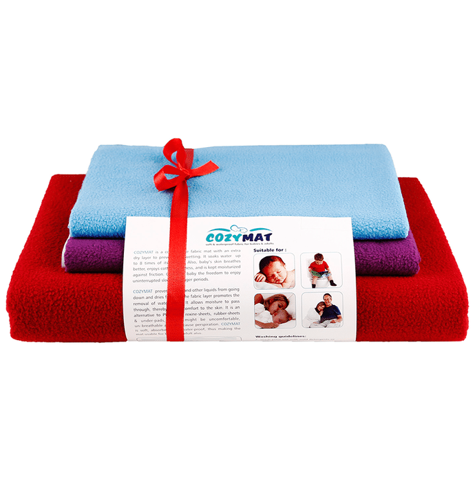 Newnik Cozymat Soft, Combo (1 Large, 2 Small) CherryRed Plum Firoza