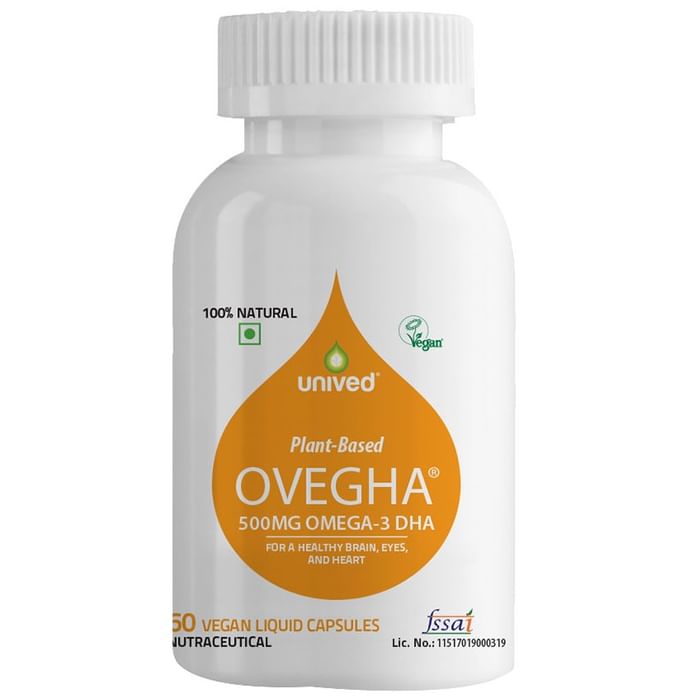 Unived Ovegha 500mg Omega 3 DHA Vegan Liquid Capsule