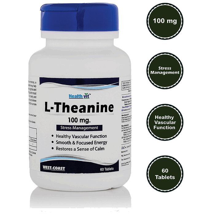HealthVit L-Theanine 100mg Tablet
