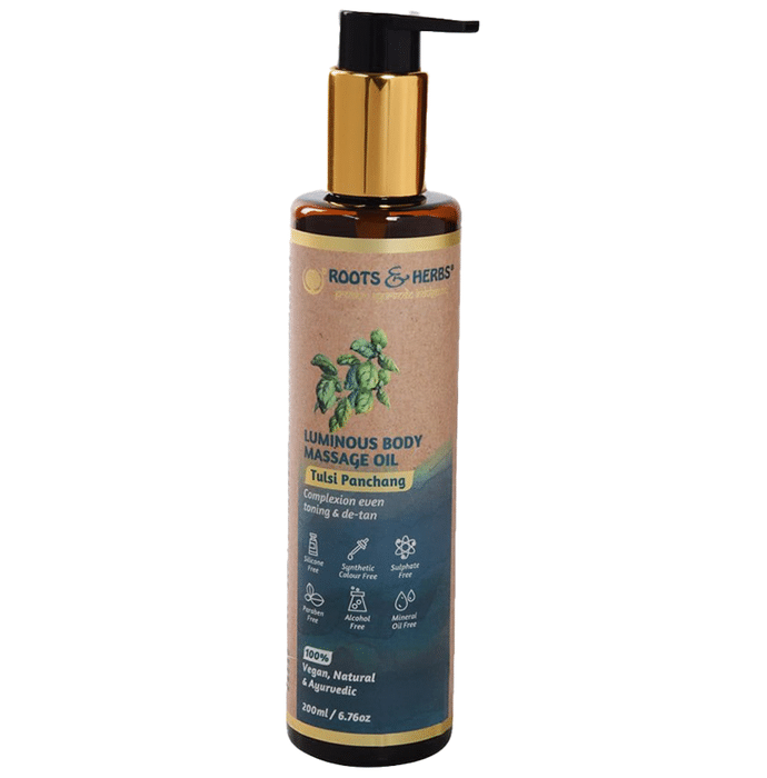 Roots and Herbs Tulsi Panchang Luminious Body Massage Oil