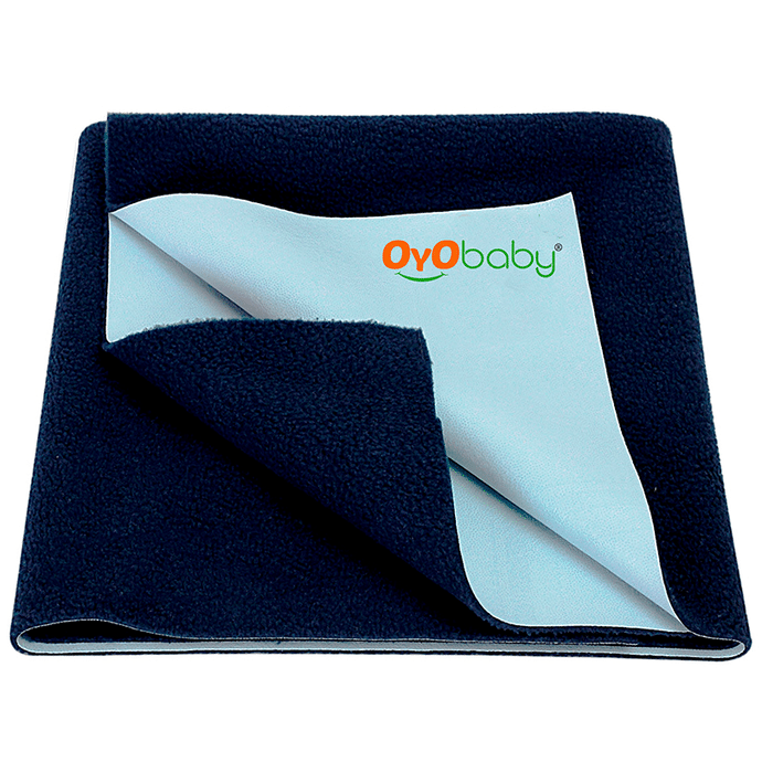 Oyo Baby Waterproof Bed Protector Baby Dry Sheet Large Dark Blue