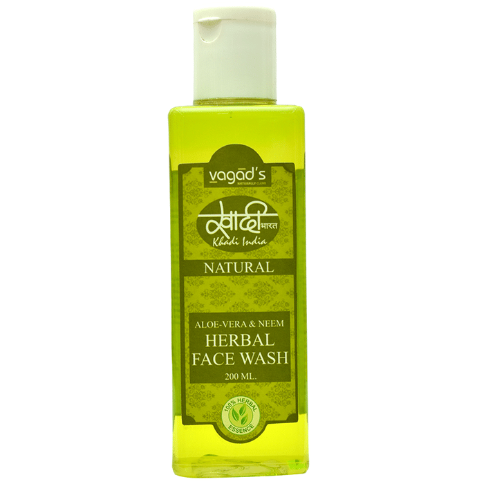 Vagad's Khadi India Natural Herbal Face Wash Aloevera & Neem