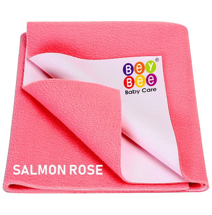 Bey Bee Waterproof Mattress Protector Dry Sheet for Babies and Adults (200cm X 140cm) Sheet XL Salmon Rose