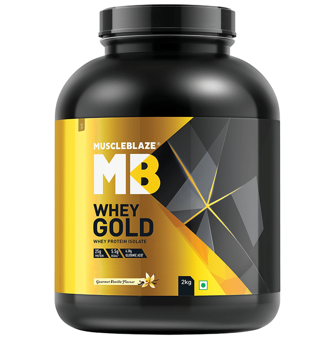 MuscleBlaze Whey Gold Whey Protein Isolate Only Powder Gourmet Vanilla