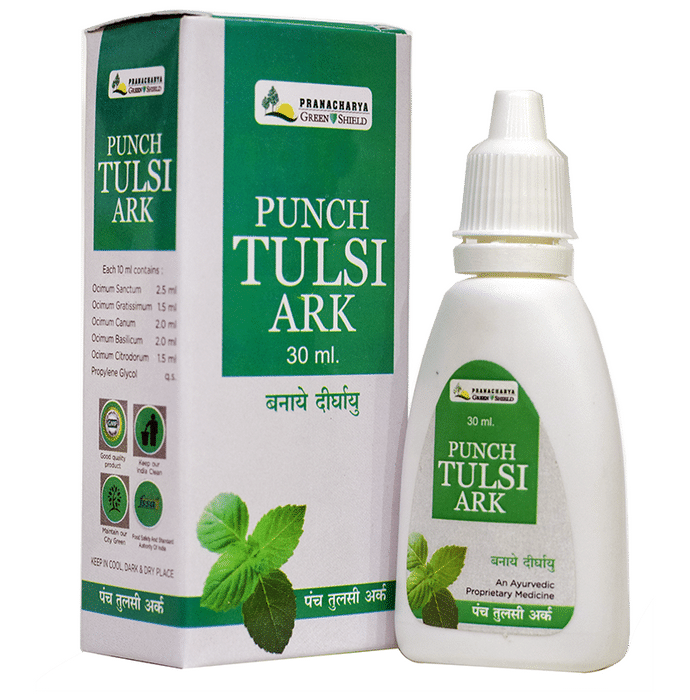 Pranacharya Green Shield Punch Tulsi Ark (30ml Each)