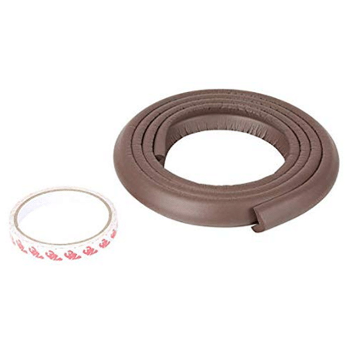 Safe-O-Kid Unique High Density L-Shaped 2mtr Long Guard Strip Brown 1 Edge