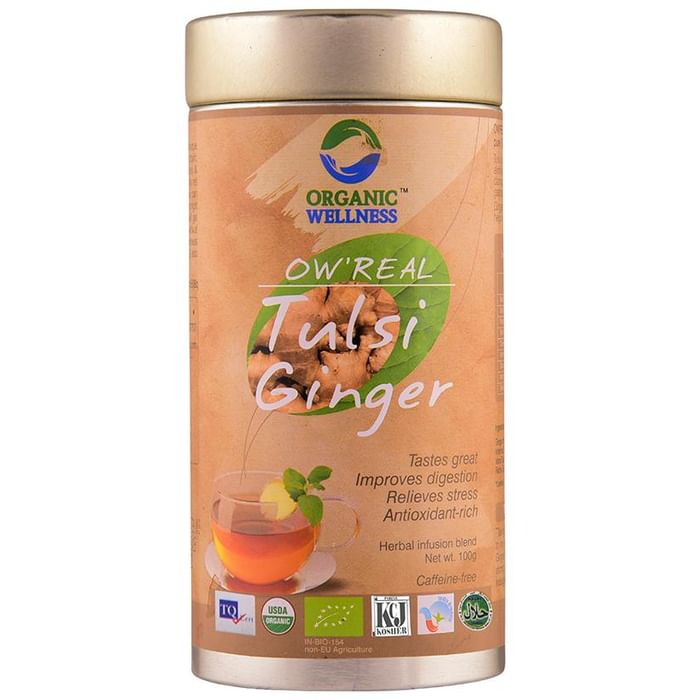 Organic Wellness OW' Real Tulsi Herbal Infusion Blend Ginger