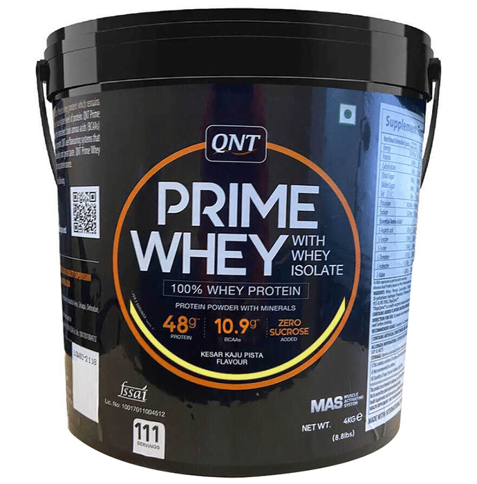 QNT Prime Whey Isolate Powder Kesar Kaju Pista