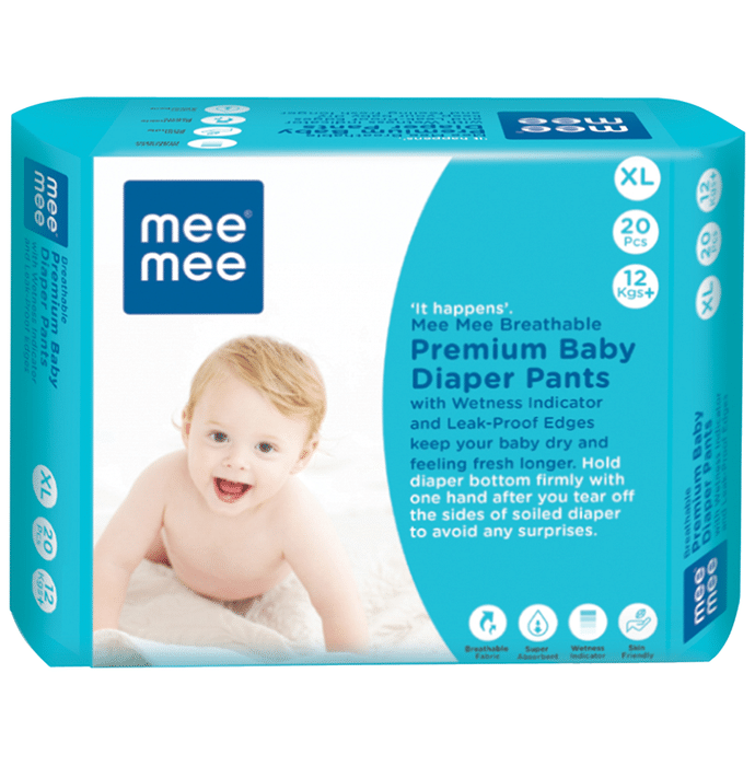 Mee Mee Breathable Premium Baby Diaper Pants with Wetness Indicator (20 Each) XL