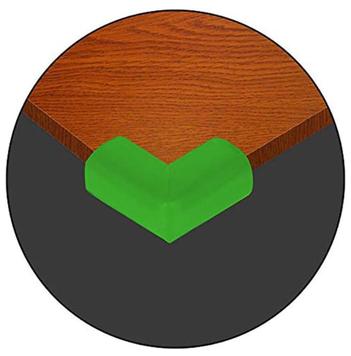 Safe-O-Kid High Quality High Density L-Shaped Extra Thick Nbr Corner Cushions Large Green