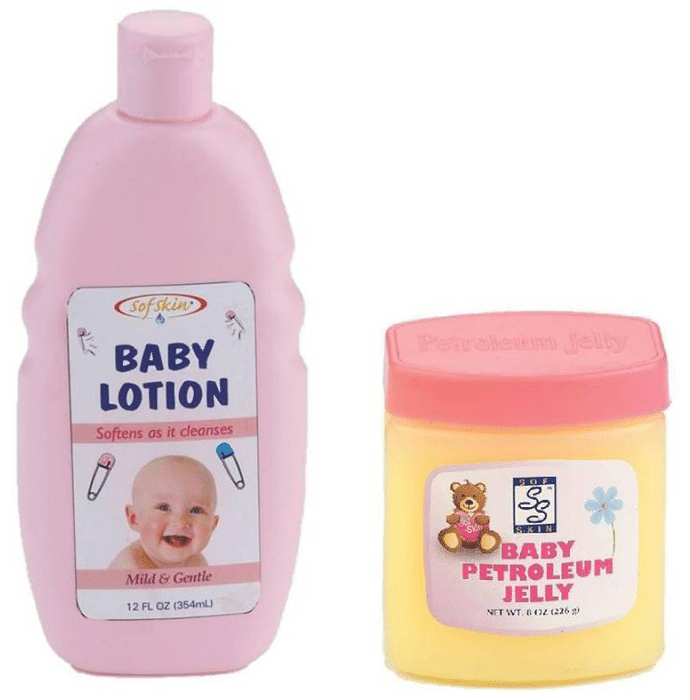 Sofskin Combo Pack of Baby Lotion 350ml and Baby Petroleum Jelly 226gm