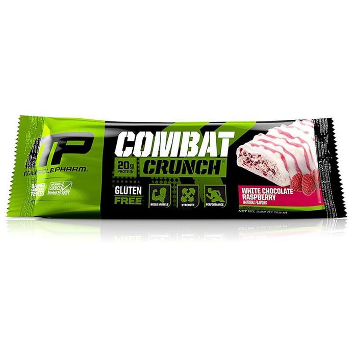 Muscle Pharm Combat Crunch Bars (63g Each) White Chocolate Raspberry