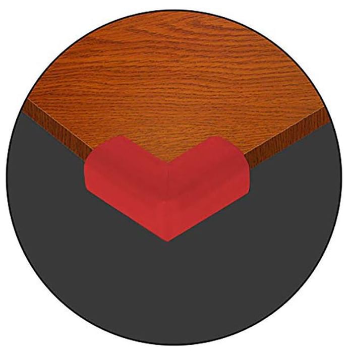 Safe-O-Kid High Quality High Density L-Shaped Extra Thick Nbr Corner Cushions Large Red