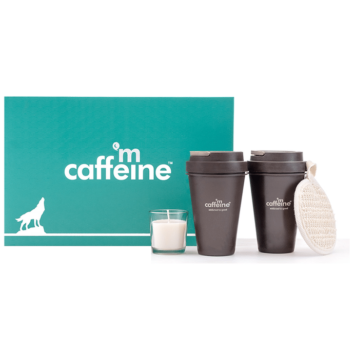 mCaffeine Coffee Shower Date Set with Coffee Bodywashes & Scented Candle Gift Kit