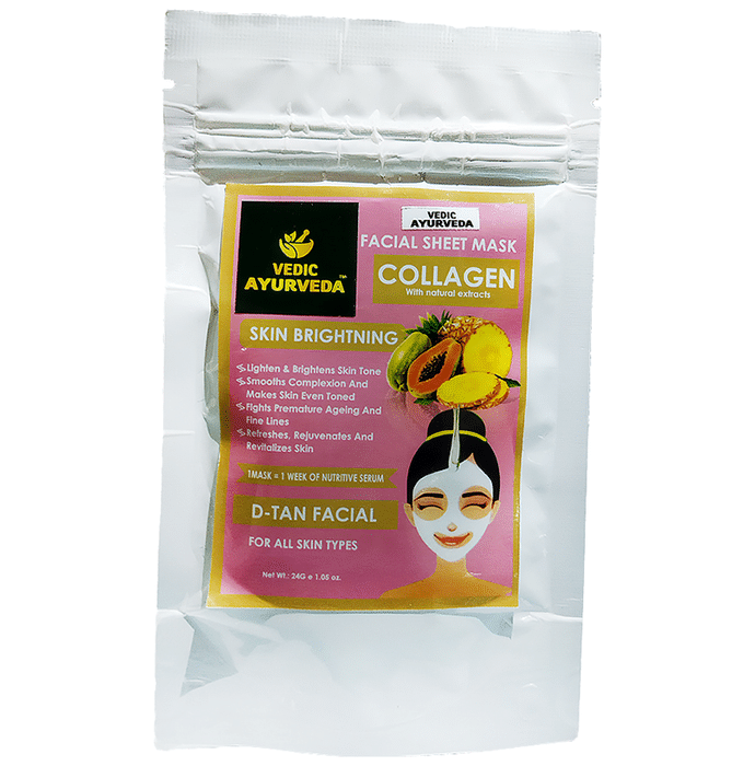Vedic Ayurveda Collagen Facial Sheet Mask