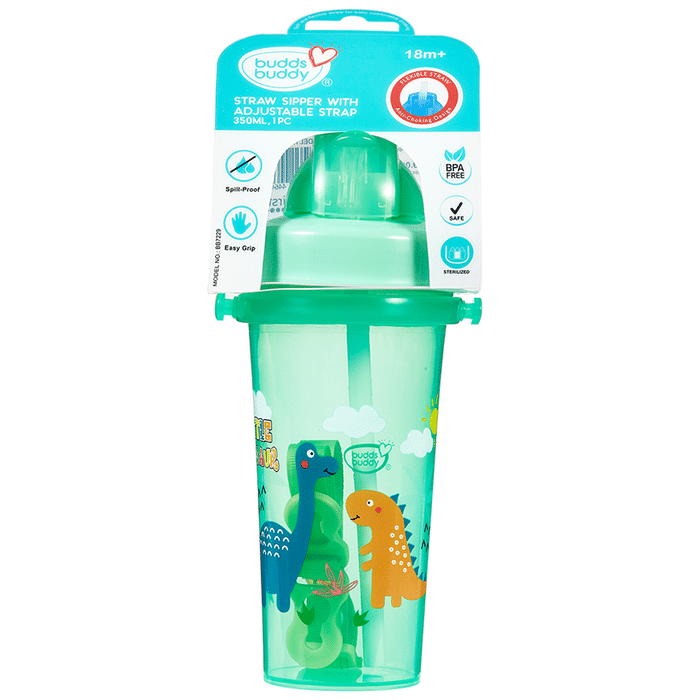 Buddsbuddy BB7229 Straw Sipper with Adjustable Strap 18m+ Green