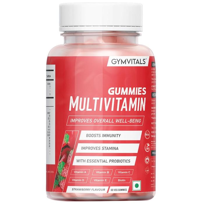 Gym Vitals Multivitamin Veg Gummies Strawberry