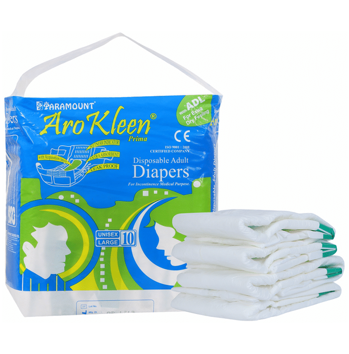 Arokleen Disposable Adult Diaper (10 Each) Large