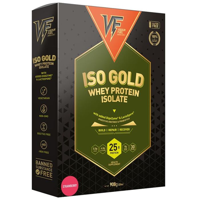 Vigour Fuel Iso Gold Whey Protein Isolate Strawberry