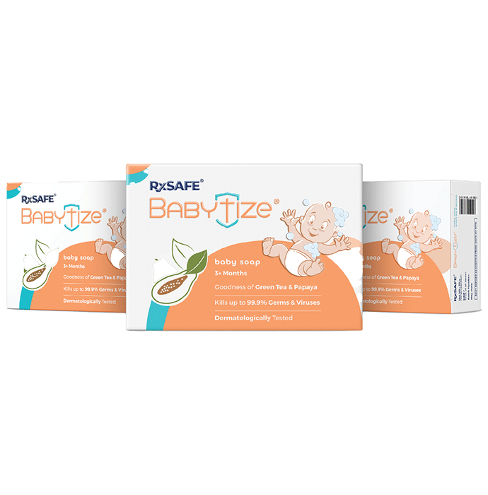 Babytize Baby Soap (75gm Each) 3 month+ Green Tea and Papaya