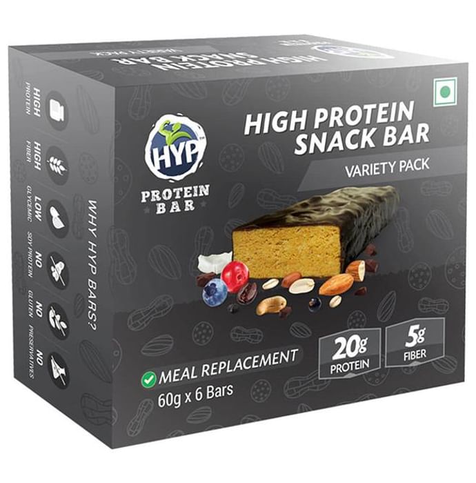 HYP Variety Pack High Protein Snack Bar (60gm Each)