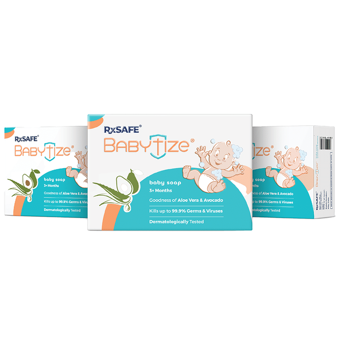 Babytize 3 month+ Aloe Vera and Avocado Baby Soap (75gm Each)