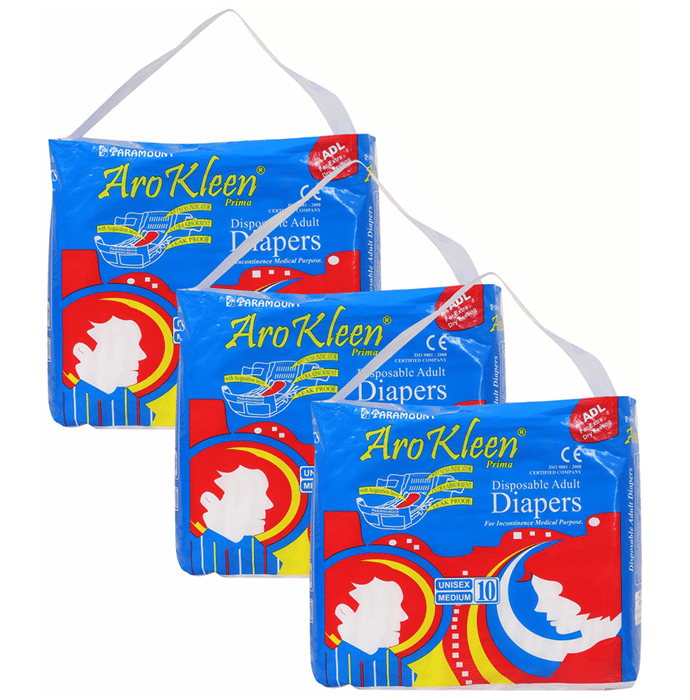 Arokleen Disposable Adult Diaper (10 Each) Medium