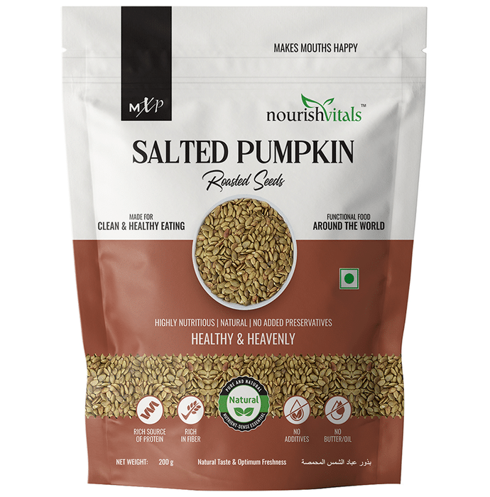 NourishVitals Salted Pumpkin Roasted Seeds (200gm Each)