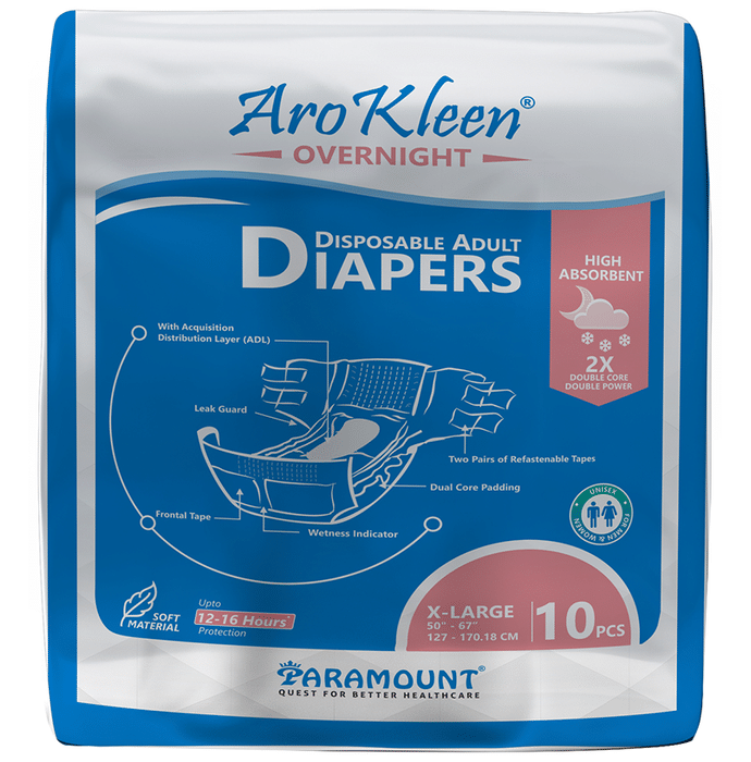 Arokleen Overnight Disposable Adult Diaper (10 Each) XL