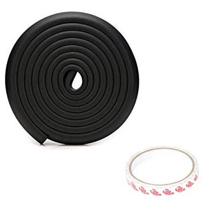 Safe-O-Kid Unique High Density L-Shaped 5mtr Long Guard Strip Black 1 Edge