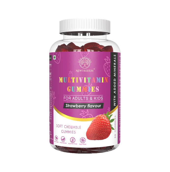 Newtreesun Multivitamin Soft Chewable Gummies Strawberry