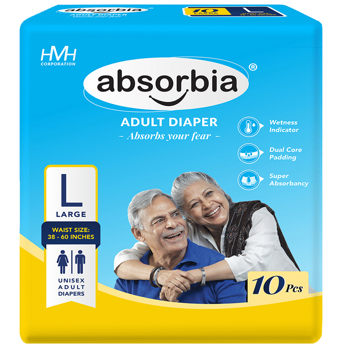 Absorbia Adult Diaper 38-60 inches Large