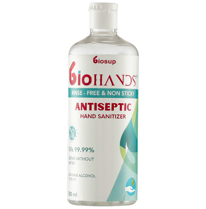 Biosup Biohands Antiseptic Hand Sanitizer with Fliptop Bottle (500ml Each)