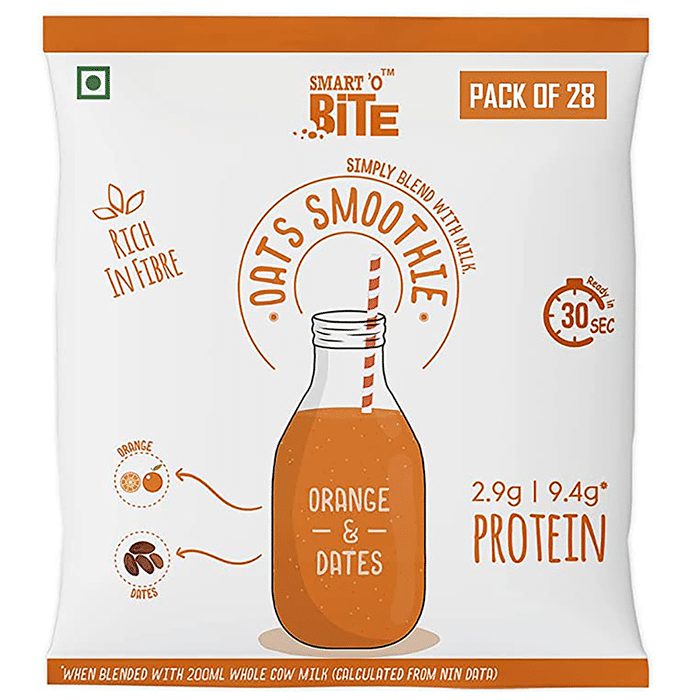 Smart'O Bite Oats Smoothie (25gm Each) Orange & Dates
