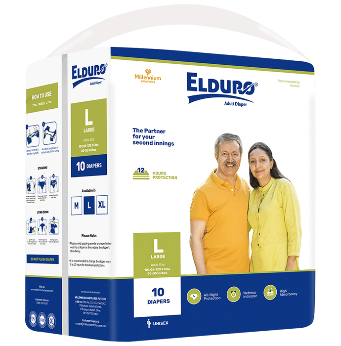 Elduro Adult Diaper (10 Each) Large