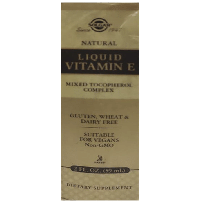 Solgar Natural Liquid Vitamin E Mixed Tocopherol Complex Drop