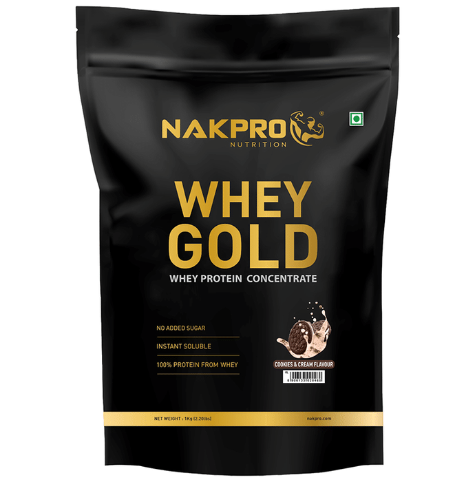 Nakpro Nutrition Whey Gold Whey Protein Concentrate Cookies & Cream
